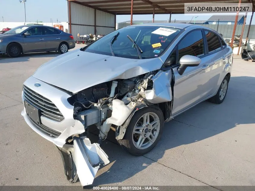 2017 Ford Fiesta Se VIN: 3FADP4BJ0HM110247 Lot: 40026400