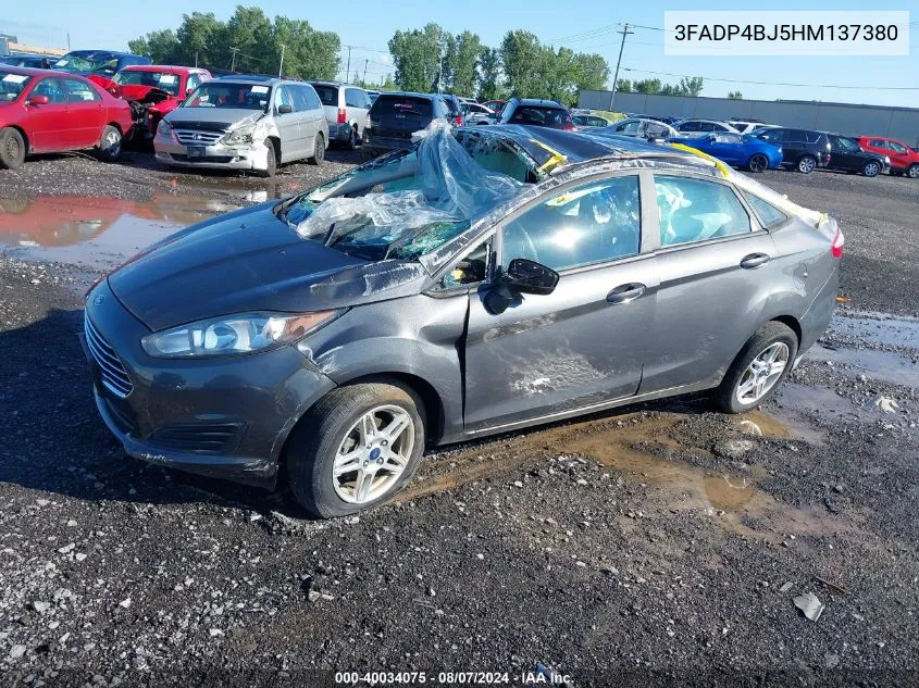 2017 Ford Fiesta Se VIN: 3FADP4BJ5HM137380 Lot: 40034075