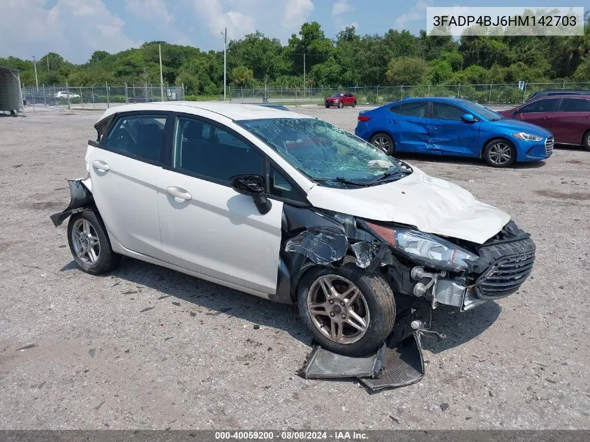 2017 Ford Fiesta Se VIN: 3FADP4BJ6HM142703 Lot: 40059200