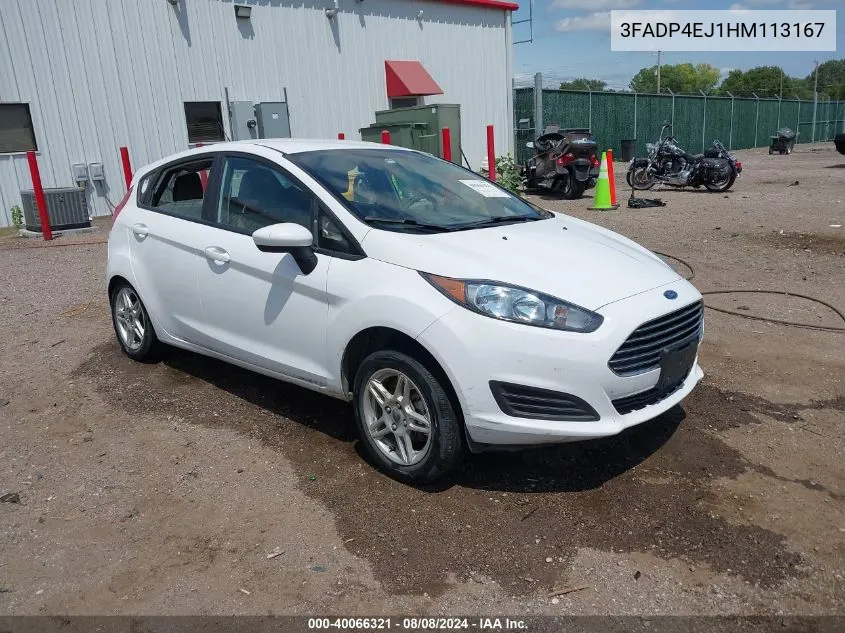 2017 Ford Fiesta Se VIN: 3FADP4EJ1HM113167 Lot: 40066321