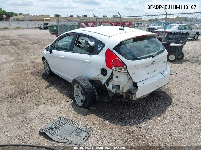 2017 Ford Fiesta Se VIN: 3FADP4EJ1HM113167 Lot: 40066321