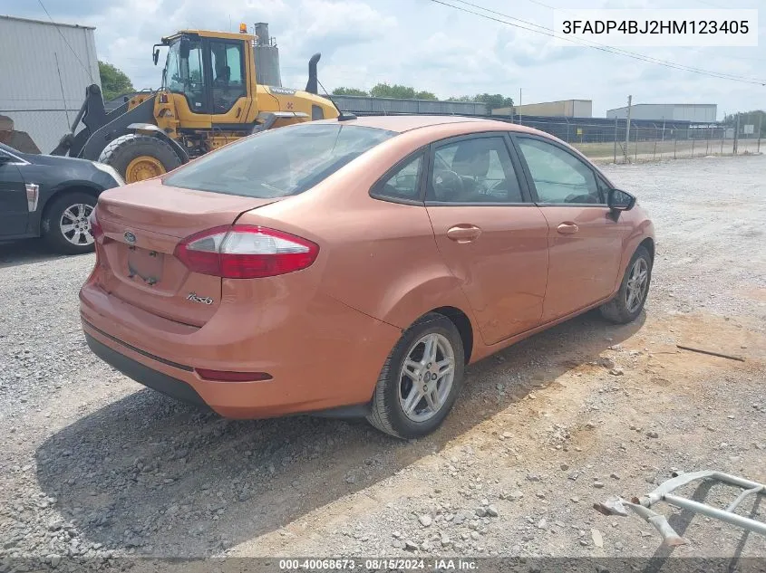 2017 Ford Fiesta Se VIN: 3FADP4BJ2HM123405 Lot: 40068673