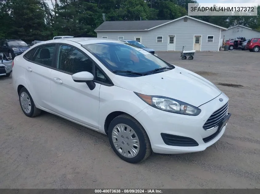 2017 Ford Fiesta S VIN: 3FADP4AJ4HM137372 Lot: 40073638