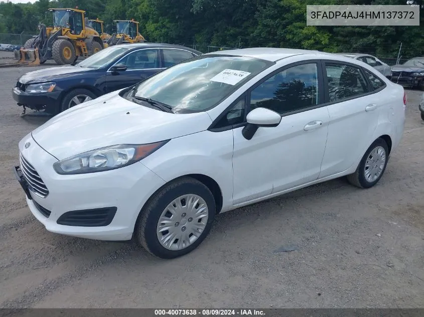 2017 Ford Fiesta S VIN: 3FADP4AJ4HM137372 Lot: 40073638