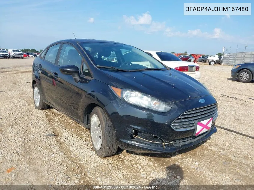 2017 Ford Fiesta S VIN: 3FADP4AJ3HM167480 Lot: 40129509