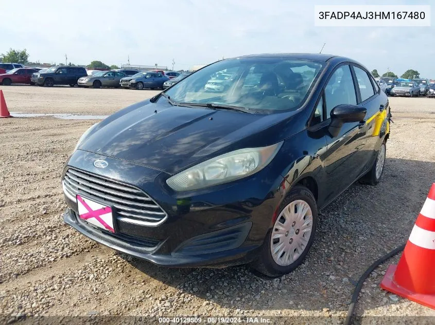 2017 Ford Fiesta S VIN: 3FADP4AJ3HM167480 Lot: 40129509