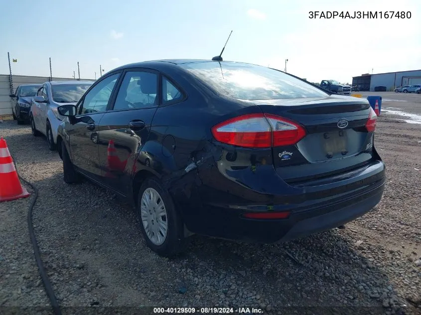 2017 Ford Fiesta S VIN: 3FADP4AJ3HM167480 Lot: 40129509