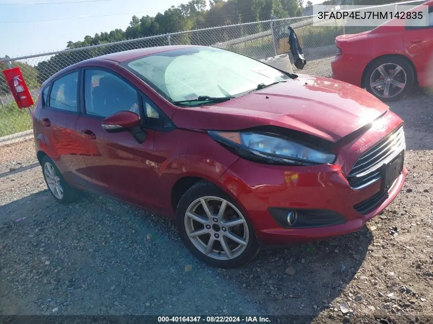 2017 Ford Fiesta Se VIN: 3FADP4EJ7HM142835 Lot: 40164347