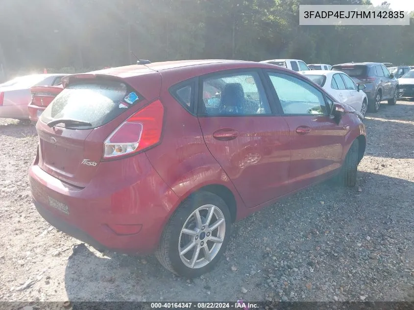 3FADP4EJ7HM142835 2017 Ford Fiesta Se