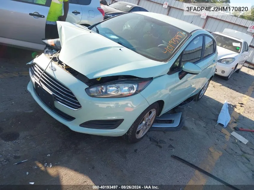 3FADP4EJ2HM170820 2017 Ford Fiesta Se