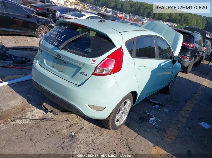 3FADP4EJ2HM170820 2017 Ford Fiesta Se