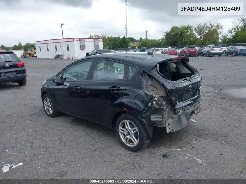 2017 Ford Fiesta Se VIN: 3FADP4EJ4HM125409 Lot: 40240003