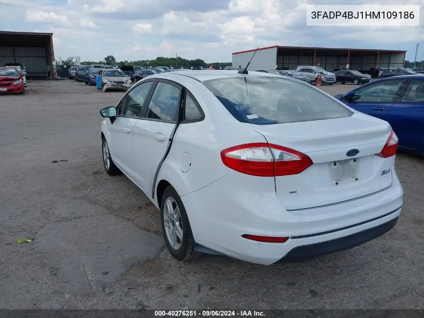 2017 Ford Fiesta Se VIN: 3FADP4BJ1HM109186 Lot: 40276251