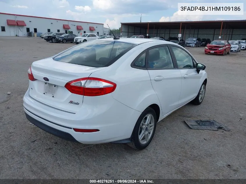 2017 Ford Fiesta Se VIN: 3FADP4BJ1HM109186 Lot: 40276251