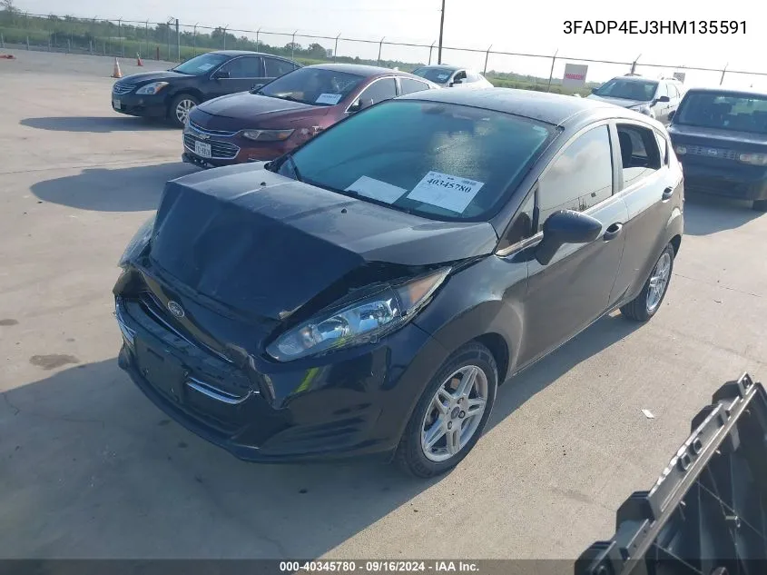 3FADP4EJ3HM135591 2017 Ford Fiesta Se