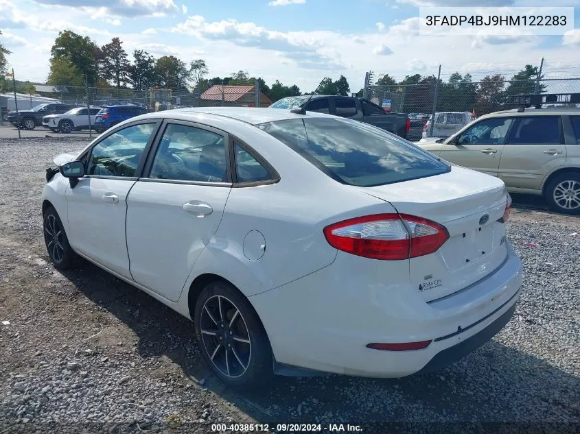 2017 Ford Fiesta Se VIN: 3FADP4BJ9HM122283 Lot: 40385112