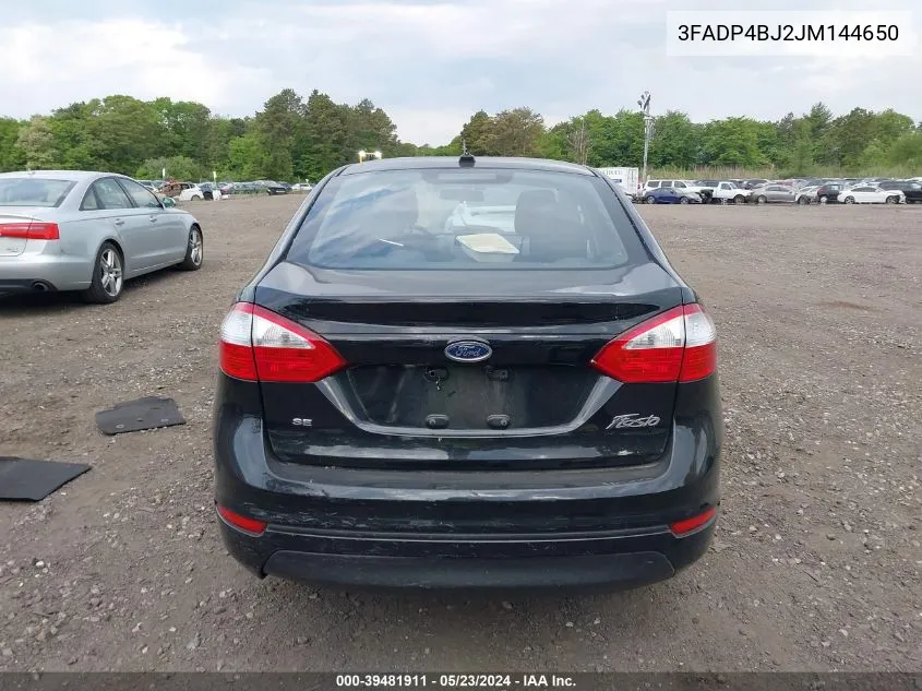 2018 Ford Fiesta Se VIN: 3FADP4BJ2JM144650 Lot: 39481911