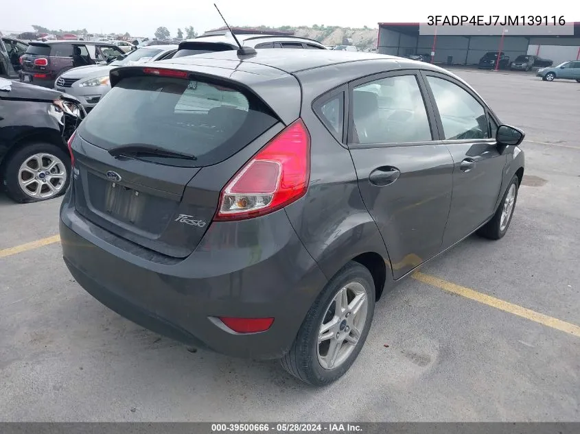 2018 Ford Fiesta Se VIN: 3FADP4EJ7JM139116 Lot: 39500666