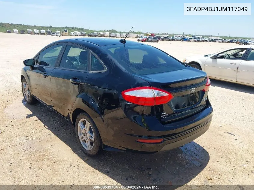 2018 Ford Fiesta Se VIN: 3FADP4BJ1JM117049 Lot: 39539784