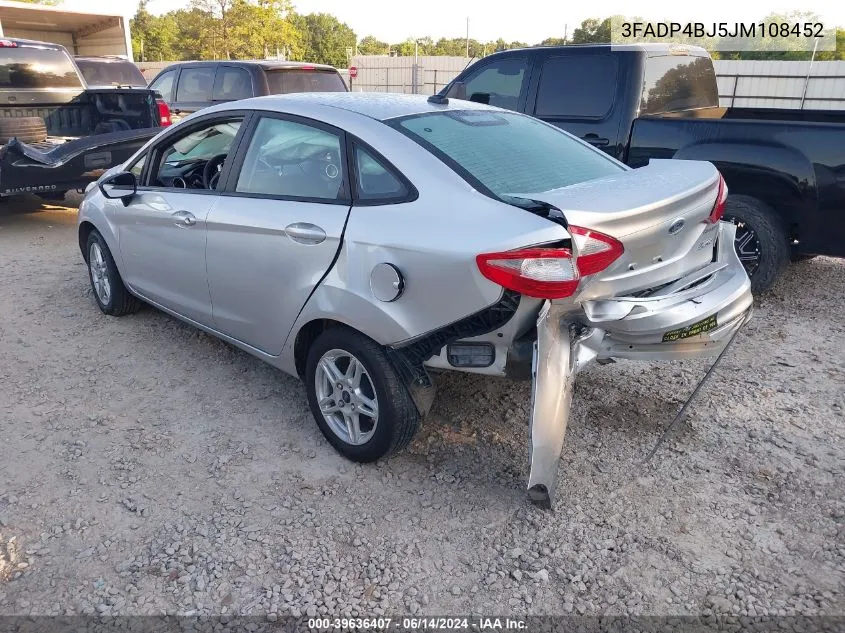 2018 Ford Fiesta Se VIN: 3FADP4BJ5JM108452 Lot: 39636407