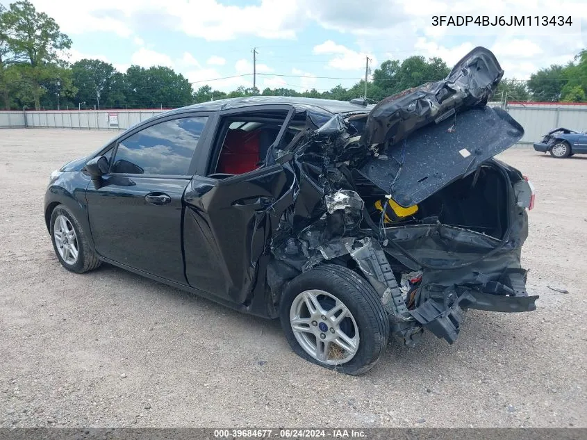 2018 Ford Fiesta Se VIN: 3FADP4BJ6JM113434 Lot: 39684677