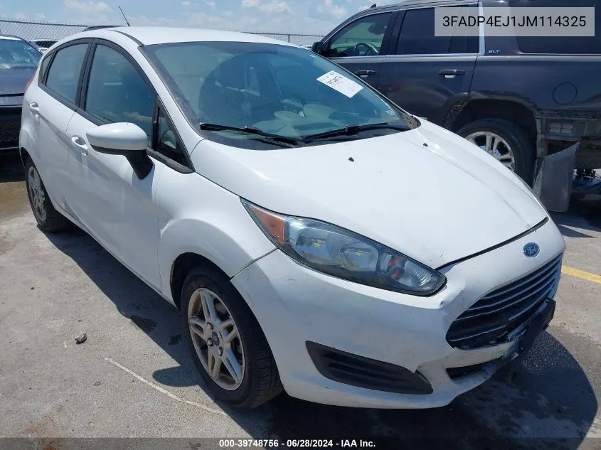 2018 Ford Fiesta Se VIN: 3FADP4EJ1JM114325 Lot: 39748756