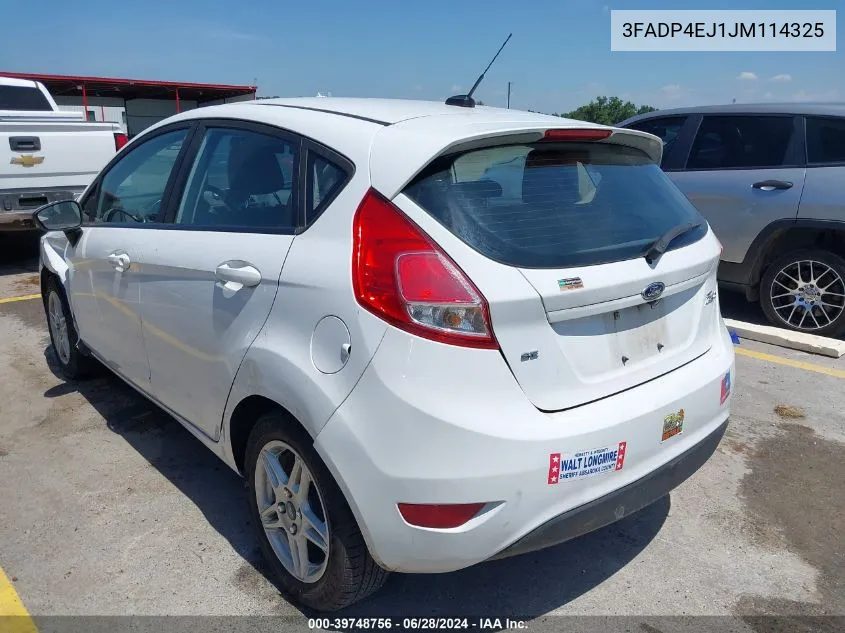 3FADP4EJ1JM114325 2018 Ford Fiesta Se