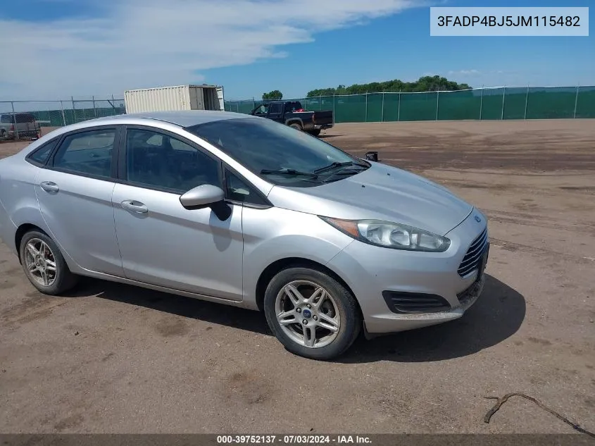 2018 Ford Fiesta Se VIN: 3FADP4BJ5JM115482 Lot: 39752137