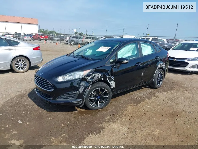 2018 Ford Fiesta Se VIN: 3FADP4BJ8JM119512 Lot: 39759260