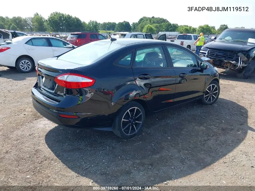 3FADP4BJ8JM119512 2018 Ford Fiesta Se