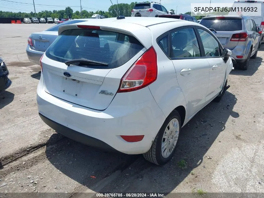 3FADP4TJ6JM116932 2018 Ford Fiesta S