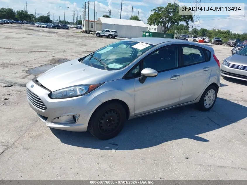 3FADP4TJ4JM113494 2018 Ford Fiesta S