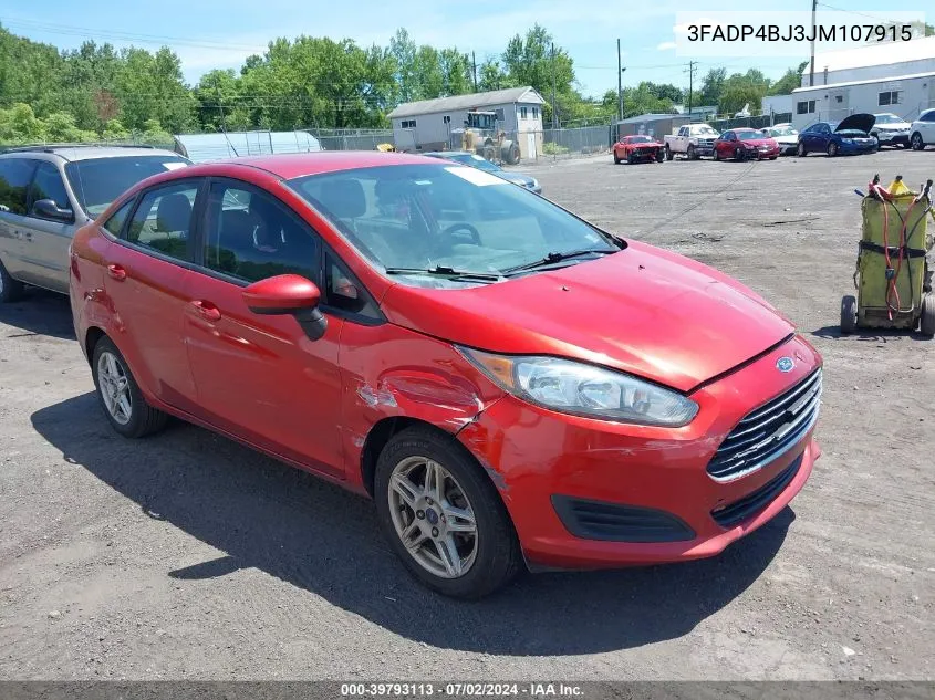 2018 Ford Fiesta Se VIN: 3FADP4BJ3JM107915 Lot: 39793113