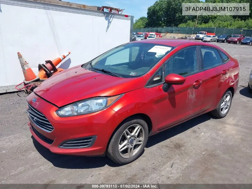 3FADP4BJ3JM107915 2018 Ford Fiesta Se