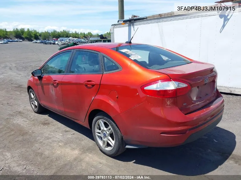 3FADP4BJ3JM107915 2018 Ford Fiesta Se