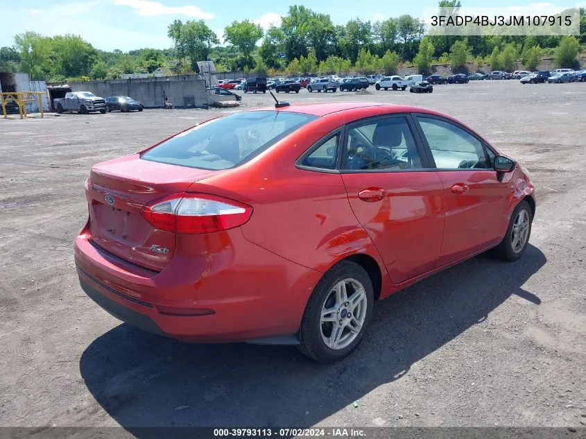 2018 Ford Fiesta Se VIN: 3FADP4BJ3JM107915 Lot: 39793113