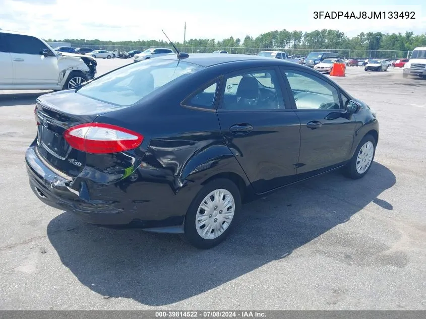 2018 Ford Fiesta S VIN: 3FADP4AJ8JM133492 Lot: 39814522