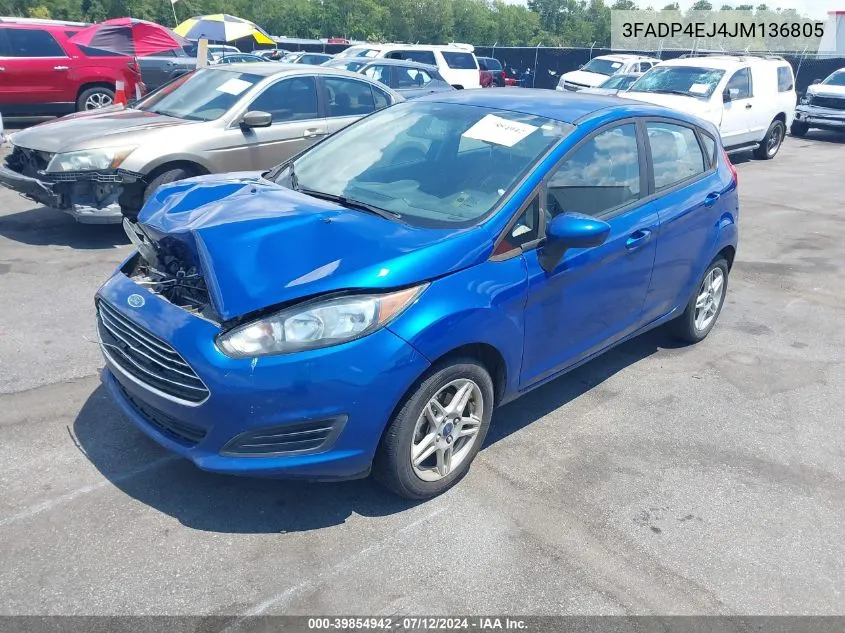 2018 Ford Fiesta Se VIN: 3FADP4EJ4JM136805 Lot: 39854942