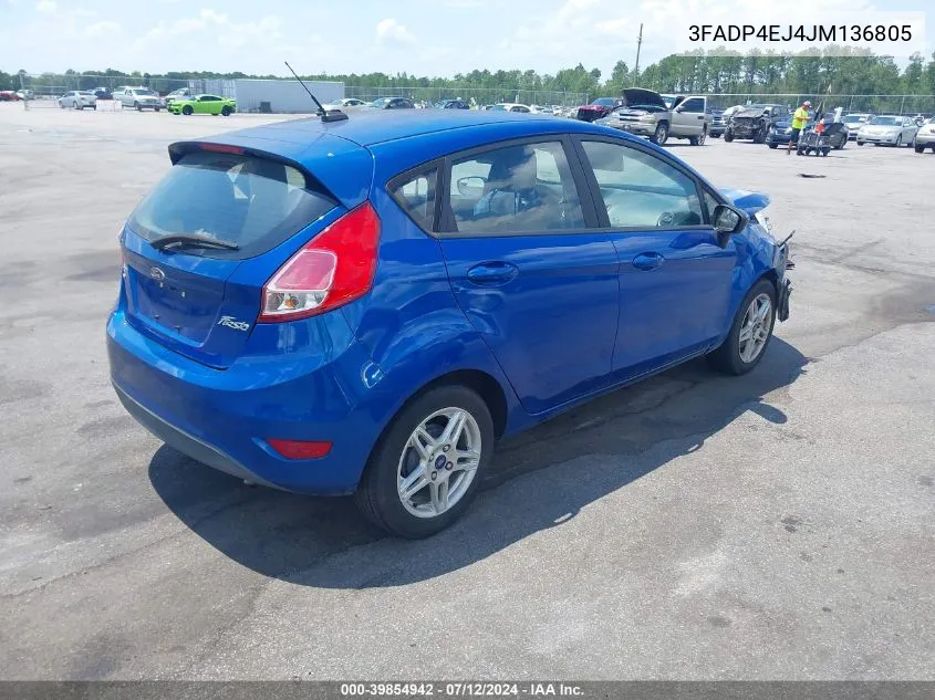 2018 Ford Fiesta Se VIN: 3FADP4EJ4JM136805 Lot: 39854942