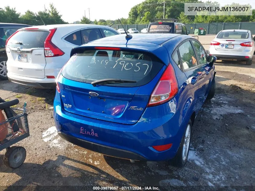 3FADP4EJ9JM136007 2018 Ford Fiesta Se