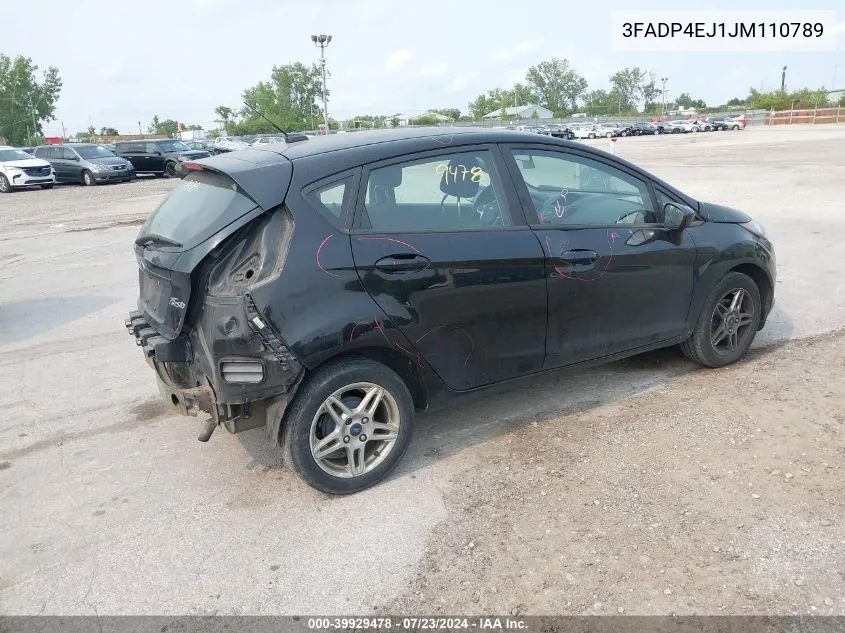 3FADP4EJ1JM110789 2018 Ford Fiesta Se