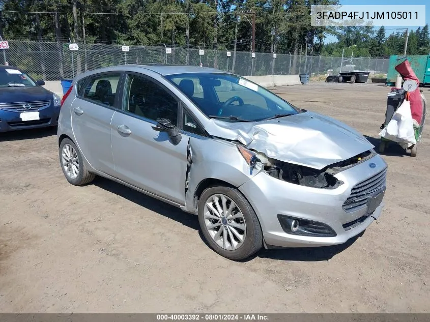 2018 Ford Fiesta Titanium VIN: 3FADP4FJ1JM105011 Lot: 40003392