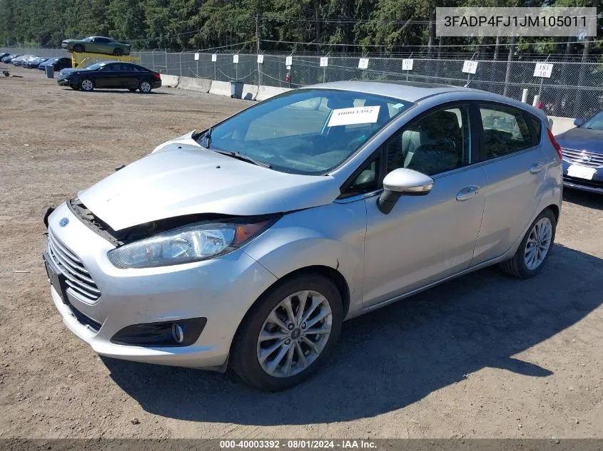 2018 Ford Fiesta Titanium VIN: 3FADP4FJ1JM105011 Lot: 40003392