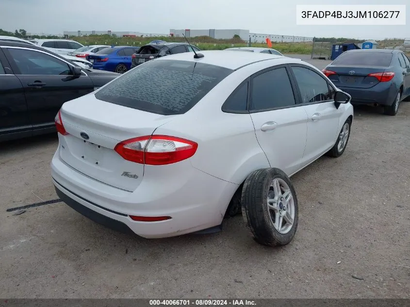 2018 Ford Fiesta Se VIN: 3FADP4BJ3JM106277 Lot: 40066701