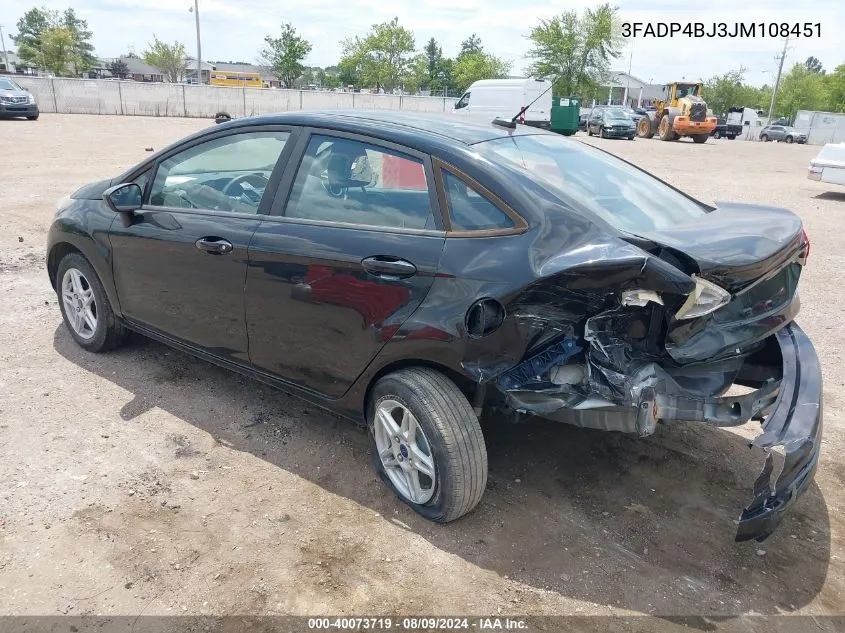 3FADP4BJ3JM108451 2018 Ford Fiesta Se