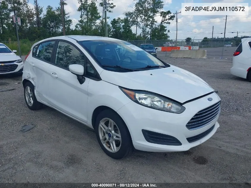 2018 Ford Fiesta Se VIN: 3FADP4EJ9JM110572 Lot: 40090071