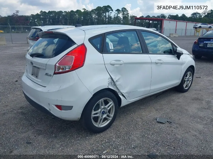 2018 Ford Fiesta Se VIN: 3FADP4EJ9JM110572 Lot: 40090071