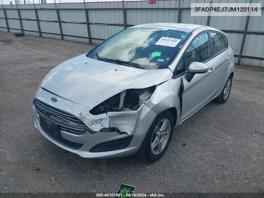 2018 Ford Fiesta Se VIN: 3FADP4EJ7JM120114 Lot: 40107401