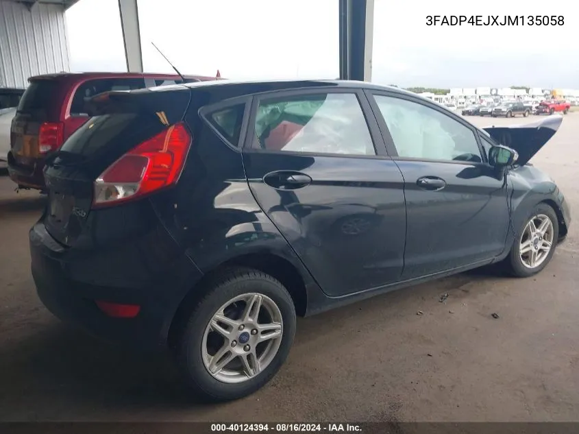 2018 Ford Fiesta Se VIN: 3FADP4EJXJM135058 Lot: 40124394