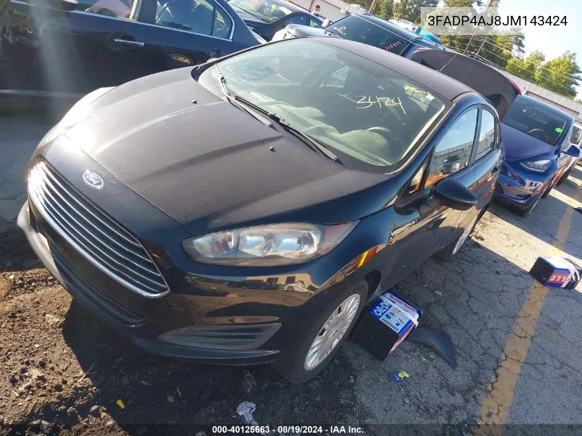 2018 Ford Fiesta S VIN: 3FADP4AJ8JM143424 Lot: 40125663